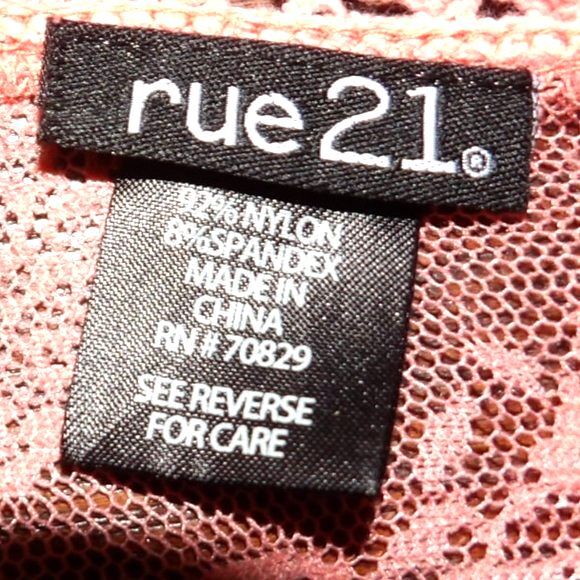 Rue 21 Tank Top All Lace Coral Camisole Ruffled Size Medium Layered Sexy - Picture 5 of 6